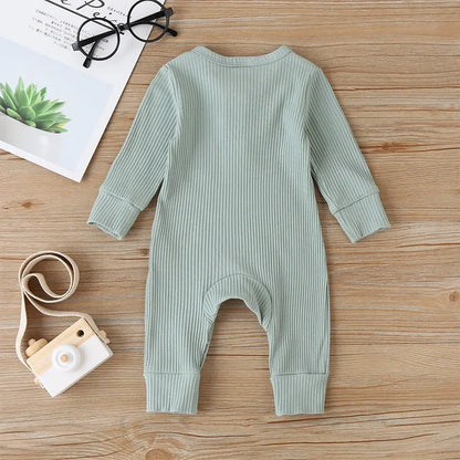 Cotton Long Sleeve Infant Romper