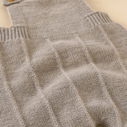 Sleeveless Knitted Baby Romper Set