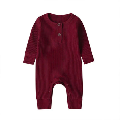 CozyNest – Autumn Cotton Romper for Newborns